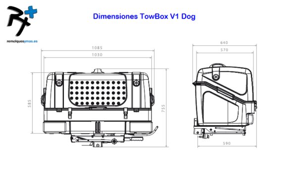 Dimensiones Portaequipajes TowBox V1
