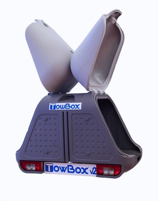 Portaequipajes Towbox V2 con las dos puertas abiertas