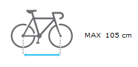Portabicis Menabo Winny Plus distancia maxima entre ejes de bici admitidas
