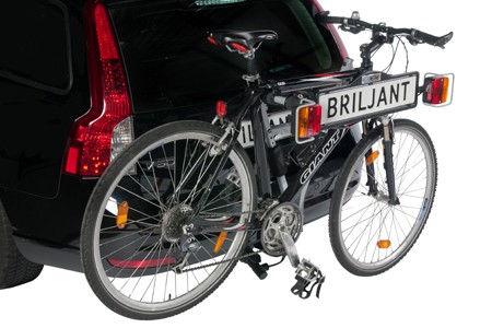 Portabicicletas plegable BRILJANT en coche con bici
