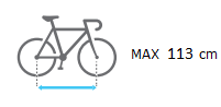 Distancia máxima entre ejes de bicicleta